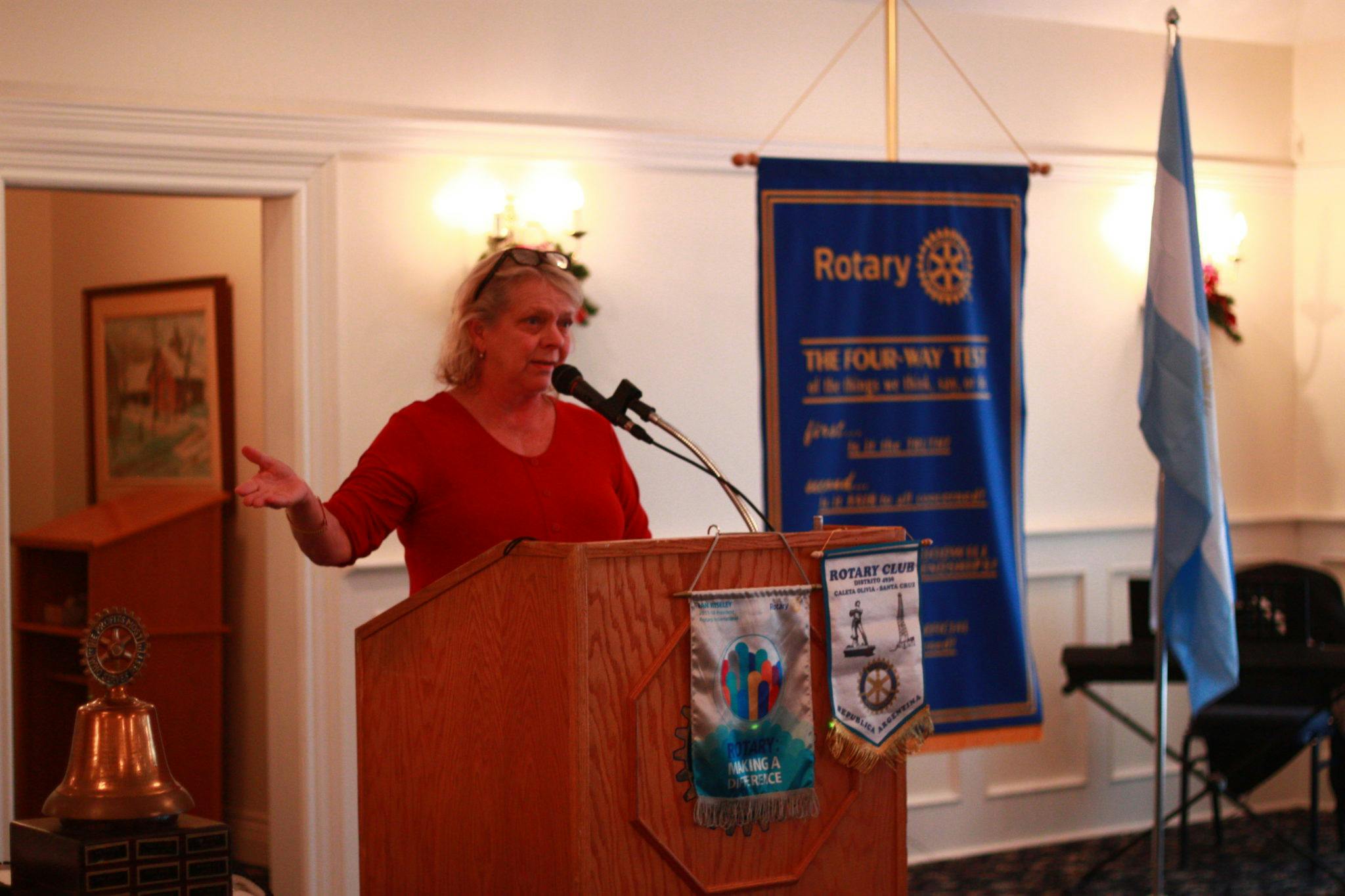 <p>Author Suzanne Pasternak shares some thoughts about her new book with Picton Rotary Tuesday. (Chad Ibbotson/Gazette staff)</p>
