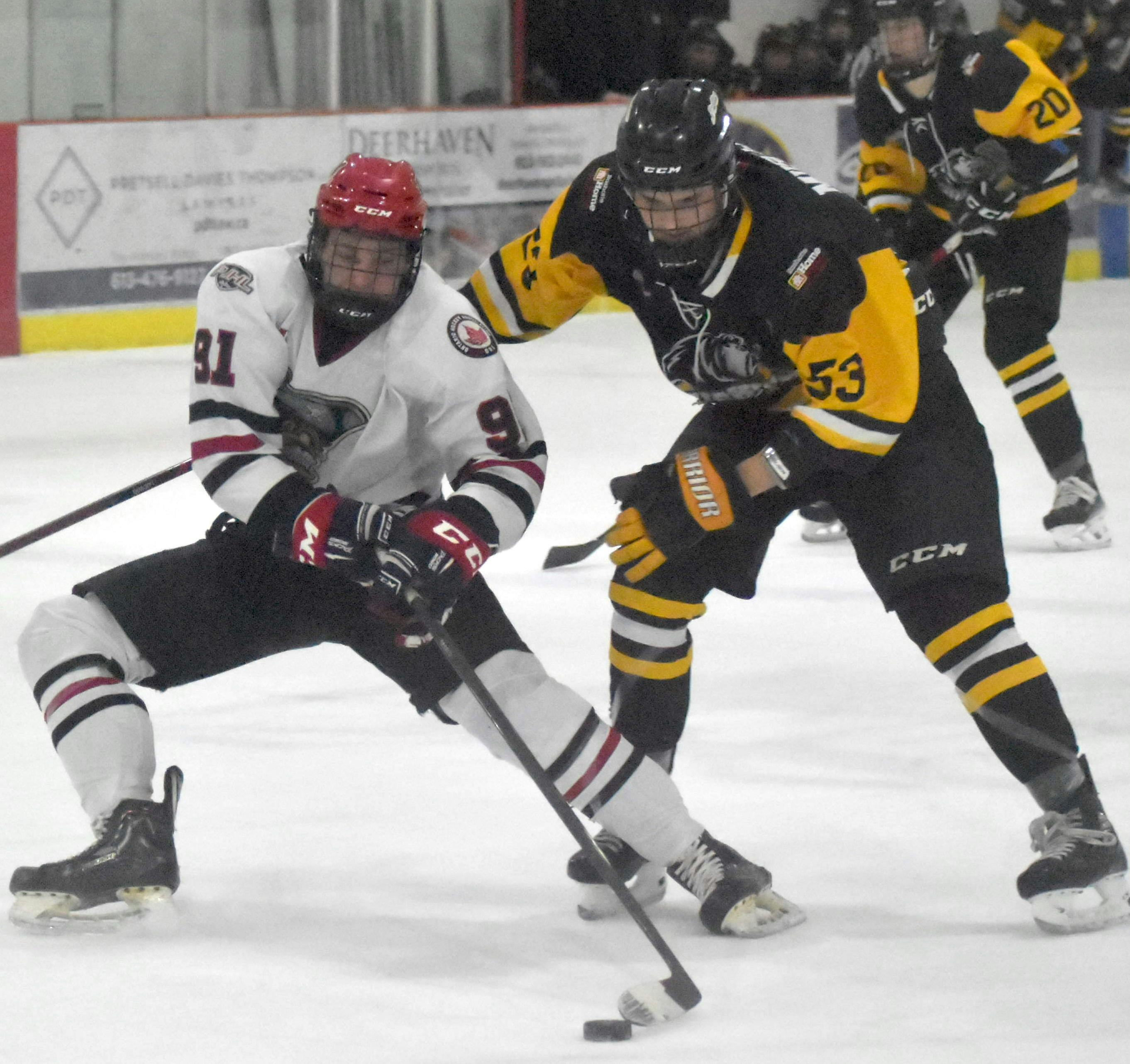 <p>Picton&#8217;s Aiden Treverton had four helpers in his club&#8217;s 6-0 win over Campbellford on Saturday. (Jason Parks/Gazette Staff)</p>
